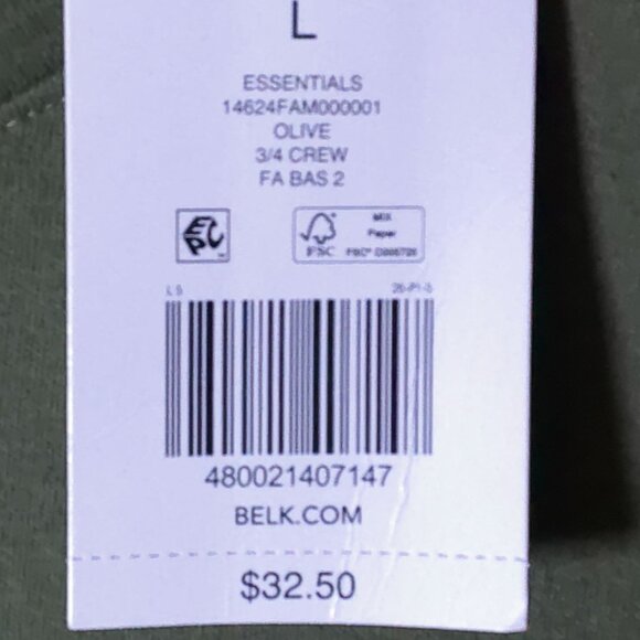 Kim Rogers Olive Green 3/4 Sleeve Knit Top - Picture 3 of 3